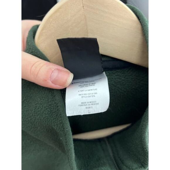 Patagonia Capilene Green Fleece Quarter Zip Pullover Size Large Long Sleeve Mens - Picture 5 of 6